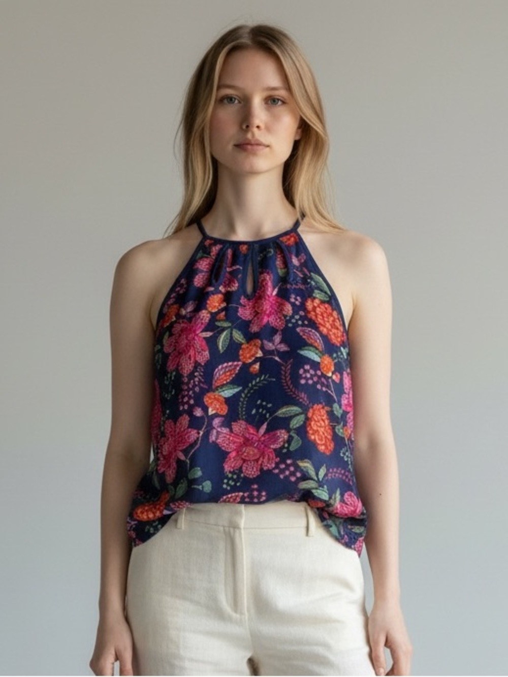Papermoon floral spaghetti strap blouse. Size S. - Picture 1 of 10